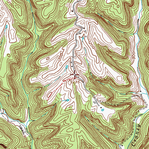 Topographic Map of King Family Cemetery, KY