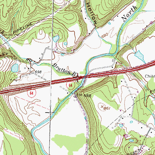 Topographic Map of Logan Cemetery, KY