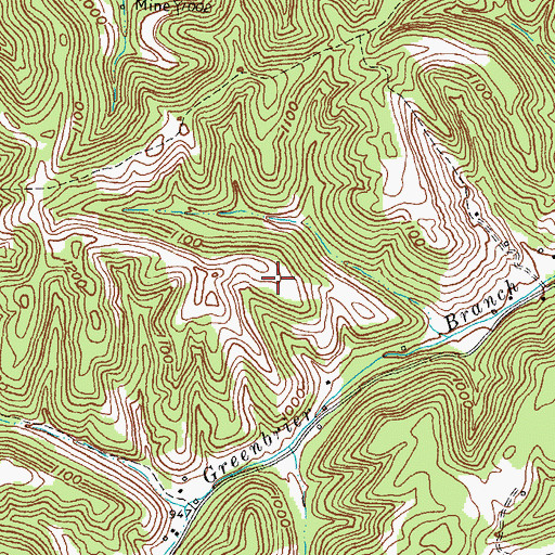 Topographic Map of Manning Cemetery, KY