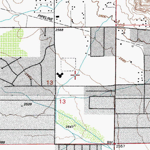 Topographic Map of Anna Lawrence Intermediate School, AZ