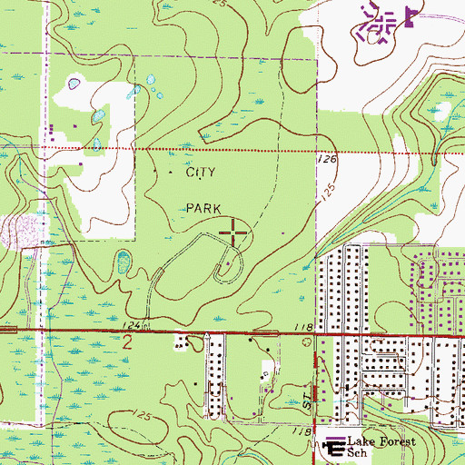 Topographic Map of Morningside Nature Center, FL