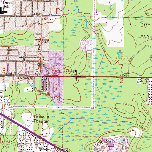 Topographic Map of Eastside Community Center, FL