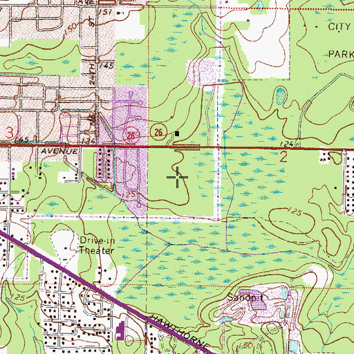 Topographic Map of Fred Cone Park, FL