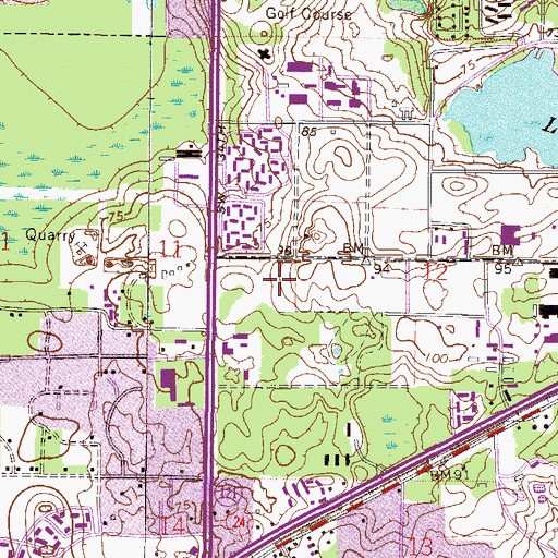 Topographic Map of Samuel P Harn Museum of Art, FL