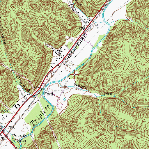 Topographic Map of Martin Cemetery Two, KY