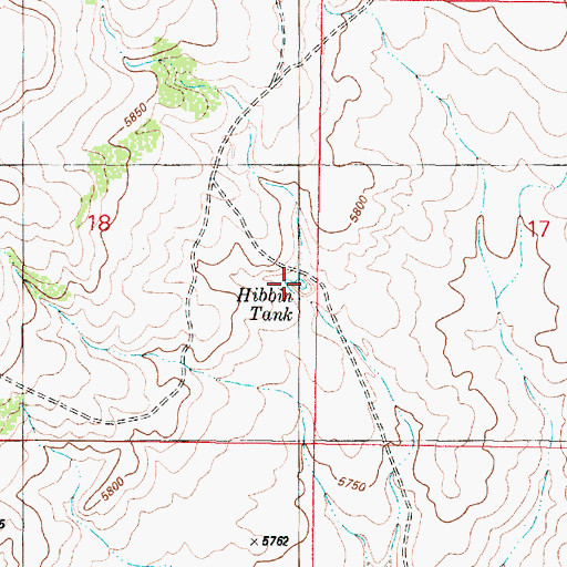 Topographic Map of Hibbin Tank, AZ