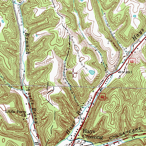 Topographic Map of May Cemetery, KY