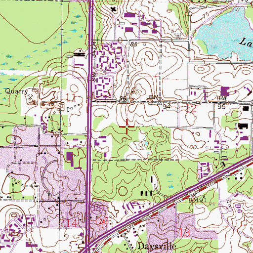 Topographic Map of Curtis M Phillips Center for the Performing Arts, FL