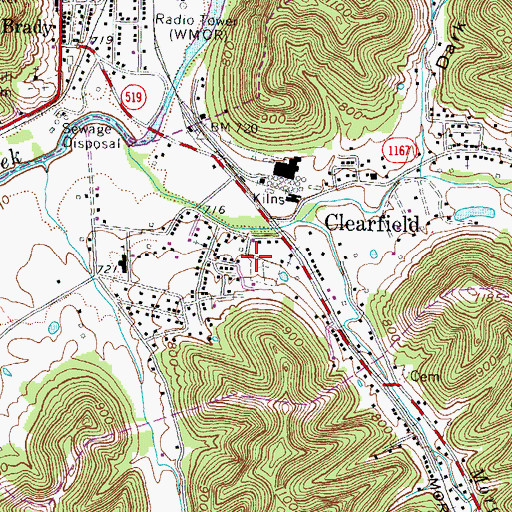 Topographic Map of McDaniel Cemetery One, KY