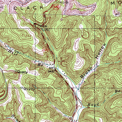 Topographic Map of Mckinney Cemetery, KY