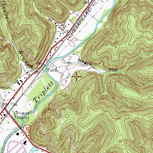 Topographic Map of Miller Cemetery, KY