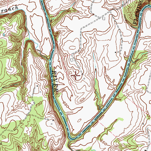 Topographic Map of Reeves Cemetery, KY