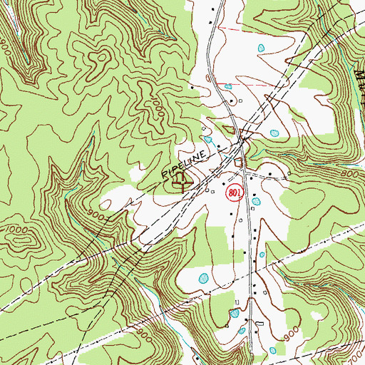 Topographic Map of Reynolds Cemetery, KY