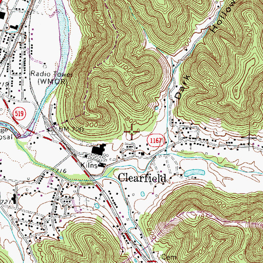 Topographic Map of Rose Cemetery, KY