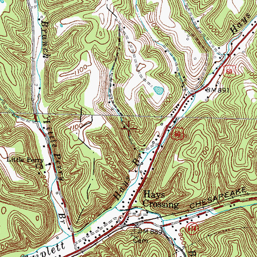 Topographic Map of Sparks Cemterery One, KY
