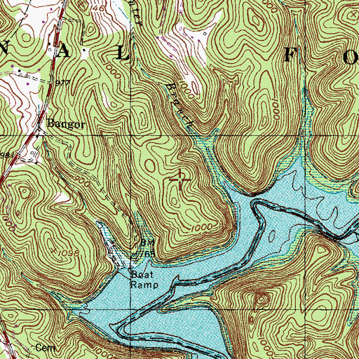 Topographic Map of Stacy-Peyton Cemetery, KY