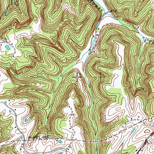 Topographic Map of Sunrise Cemetery, KY