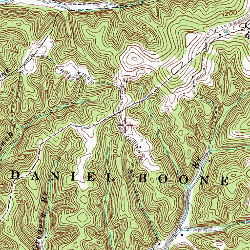 Topographic Map of Thompson-Dailey Cemetery, KY