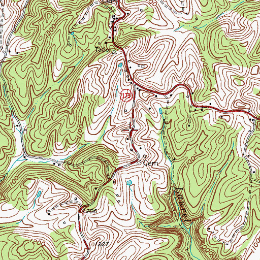 Topographic Map of Wagoner Corner Cemetery, KY