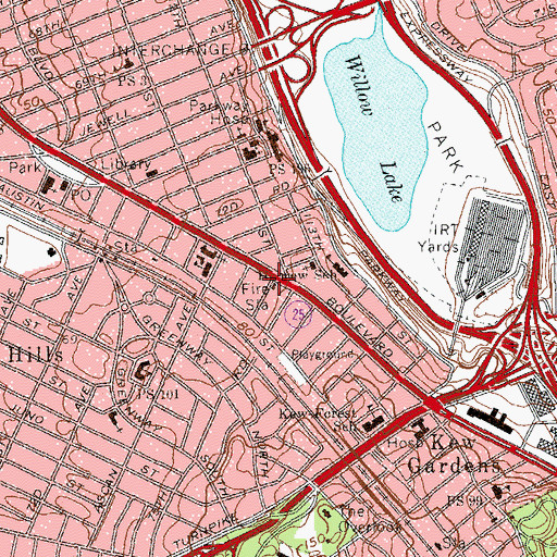 Topographic Map of New York Ladder Company 151, NY