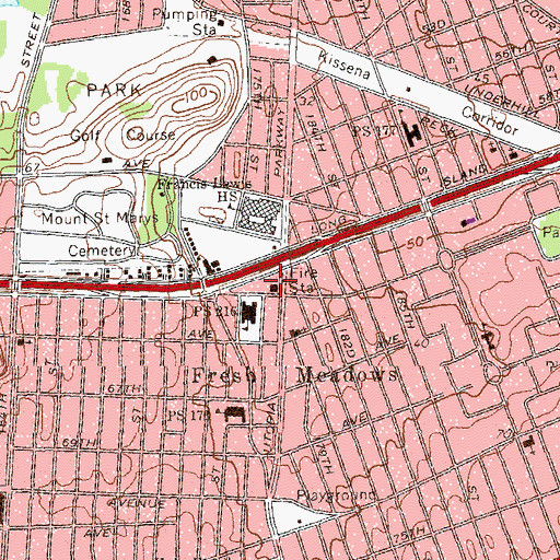 Topographic Map of New York Ladder Company 152, NY
