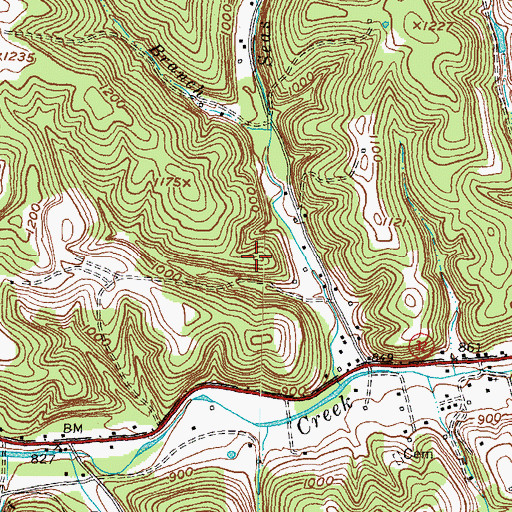 Topographic Map of Williams Cemetery One, KY