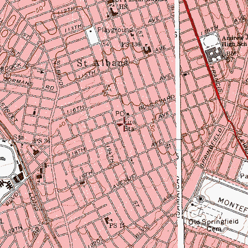 Topographic Map of New York Ladder Company 165, NY