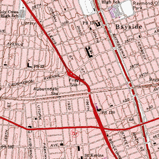 Topographic Map of New York Ladder Company 167, NY