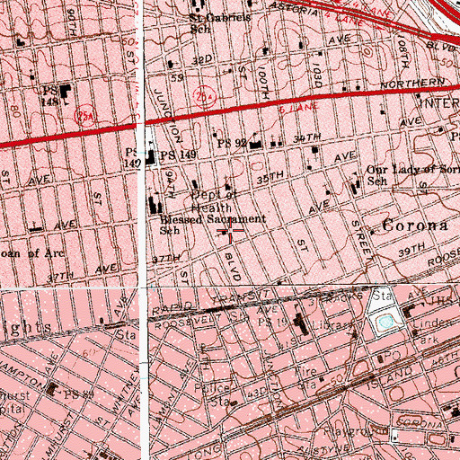 Topographic Map of Good Shepherd Church of God, NY