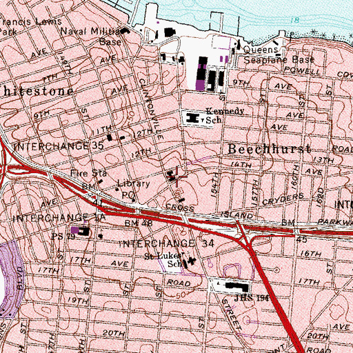 Topographic Map of Grace Episcopal Church, NY