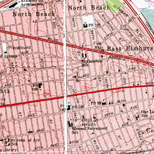 Topographic Map of Korean Methodist Church, NY