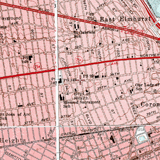 Topographic Map of League of Universal Truth Church, NY