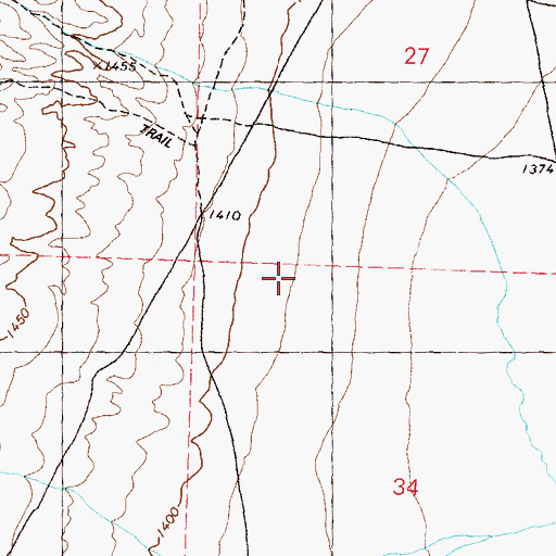Topographic Map of Spanish Springs High School, NV