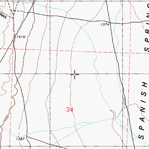 Topographic Map of Yvonne Shaw Middle School, NV