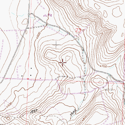 Topographic Map of Bud Beasley Elementary School, NV