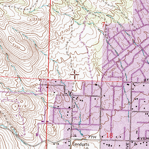 Topographic Map of Ester Bennett Elementary School, NV
