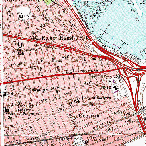 Topographic Map of New Hope Baptist Church, NY