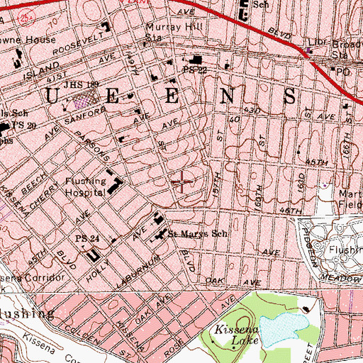 Topographic Map of New Hope Korean Church of New York, NY