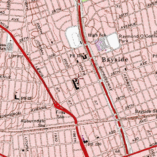 Topographic Map of Our Lady of the Blessed Sacrament Church, NY