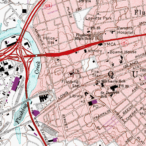 Topographic Map of Saint George's Episcopal Church, NY