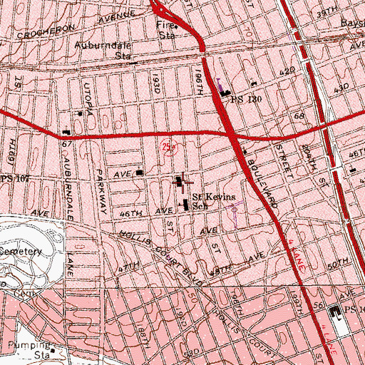 Topographic Map of Saint Kevins Church, NY