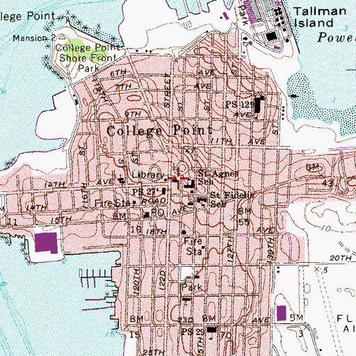 Topographic Map of Saint Paul's Episcopal Church, NY