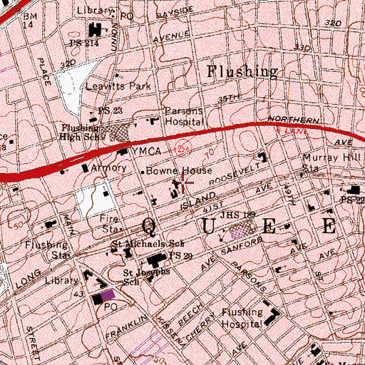 Topographic Map of Temple Gates of Prayer, NY