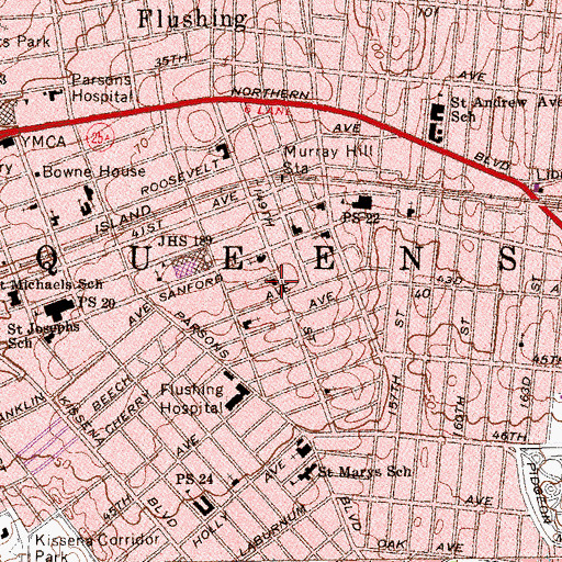 Topographic Map of Unitarian Universalist Church, NY
