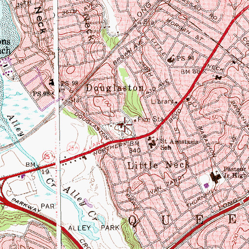 Topographic Map of Zion Episcopal Church, NY