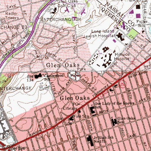 Topographic Map of Tenney Park, NY