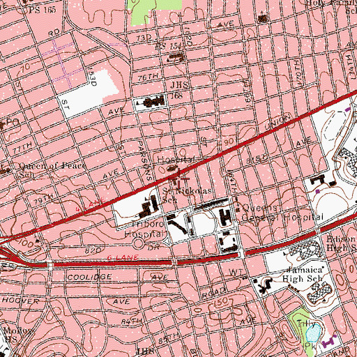 Topographic Map of New York Ladder Company 125, NY