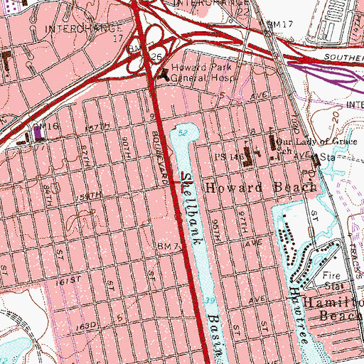 Topographic Map of New York Ladder Company 173, NY