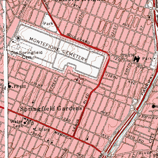Topographic Map of Epiphany Lutheran Church, NY