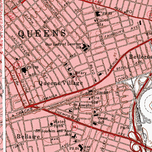 Topographic Map of First United Presbyterian Church, NY